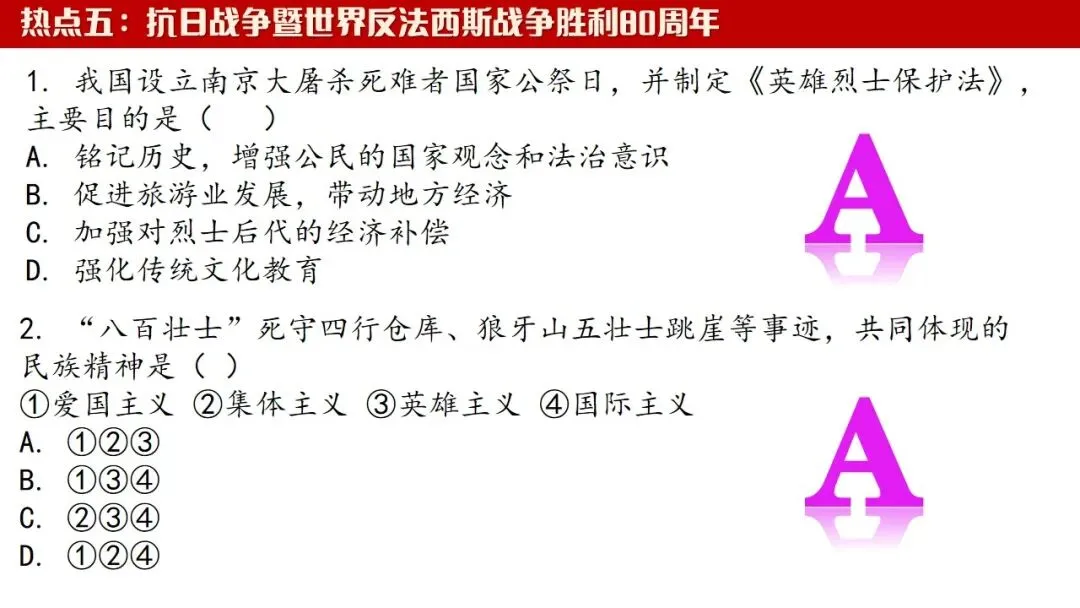 中考政治丨2026年中考道德与法治二轮复习时政热点专题:革命传统教育 第29张