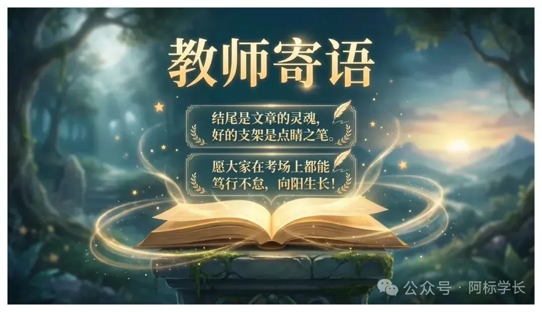 中考作文小结尾,语文分数大提升! 第18张