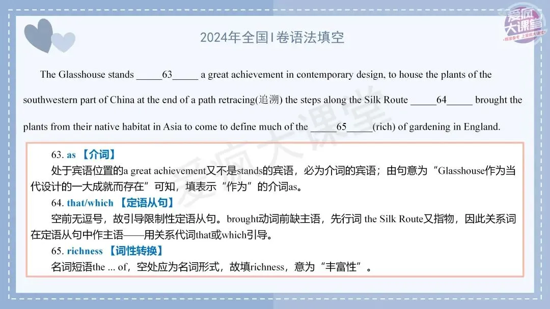 吃透真题!新课标Ⅰ卷语法填空六年考情精析+考前指导+真题再练 第32张 吃透真题!新课标Ⅰ卷语法填空六年考情精析+考前指导+真题再练 第32张