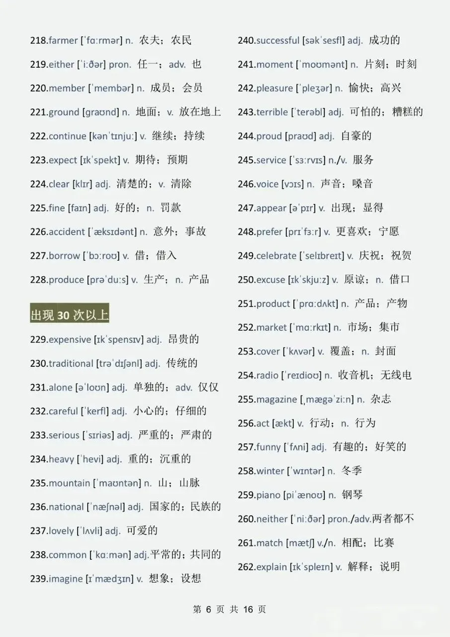 中考高频单词688 第7张