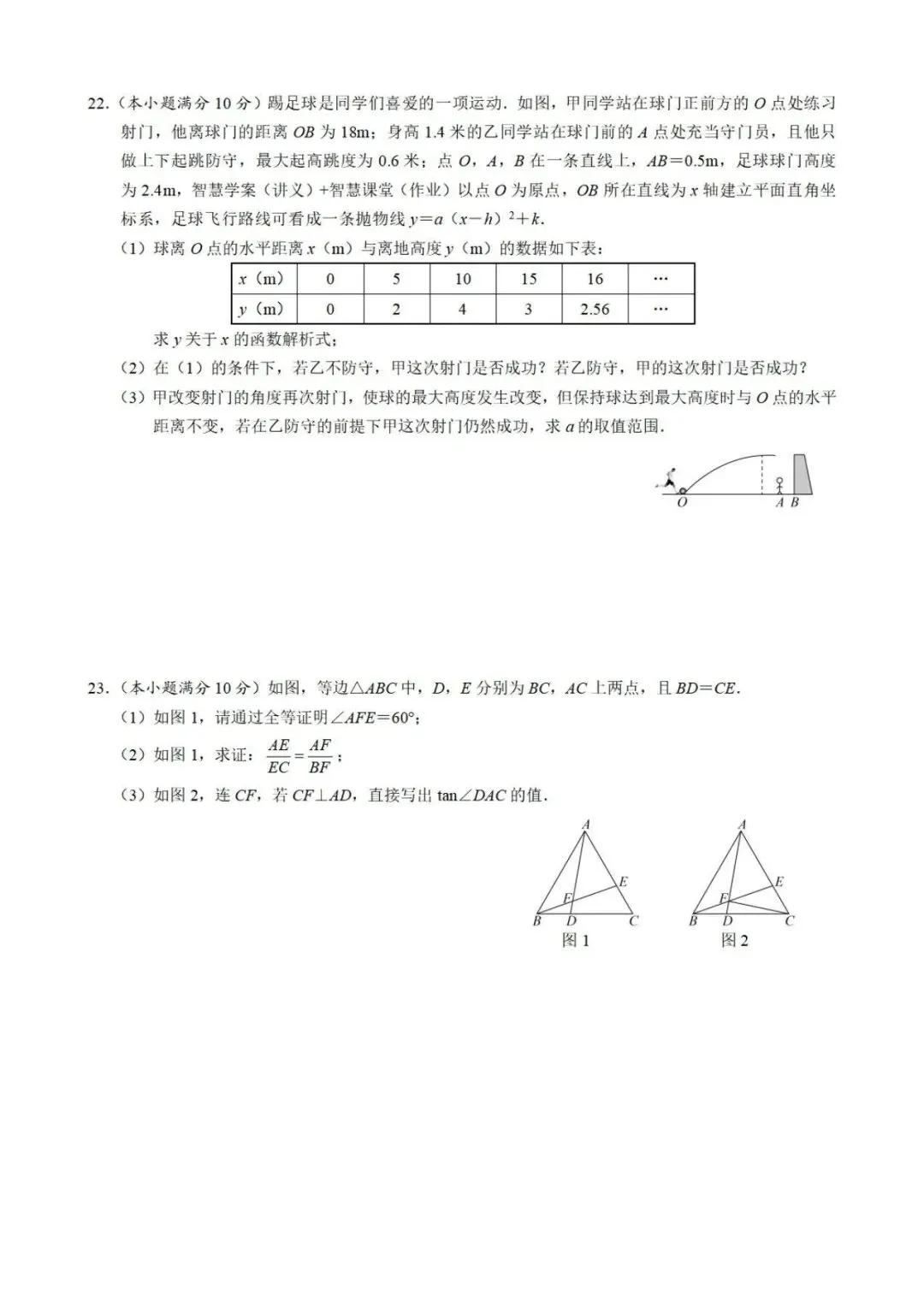 东湖高新区2026年五调九年级数学试卷及评分标准 第5张