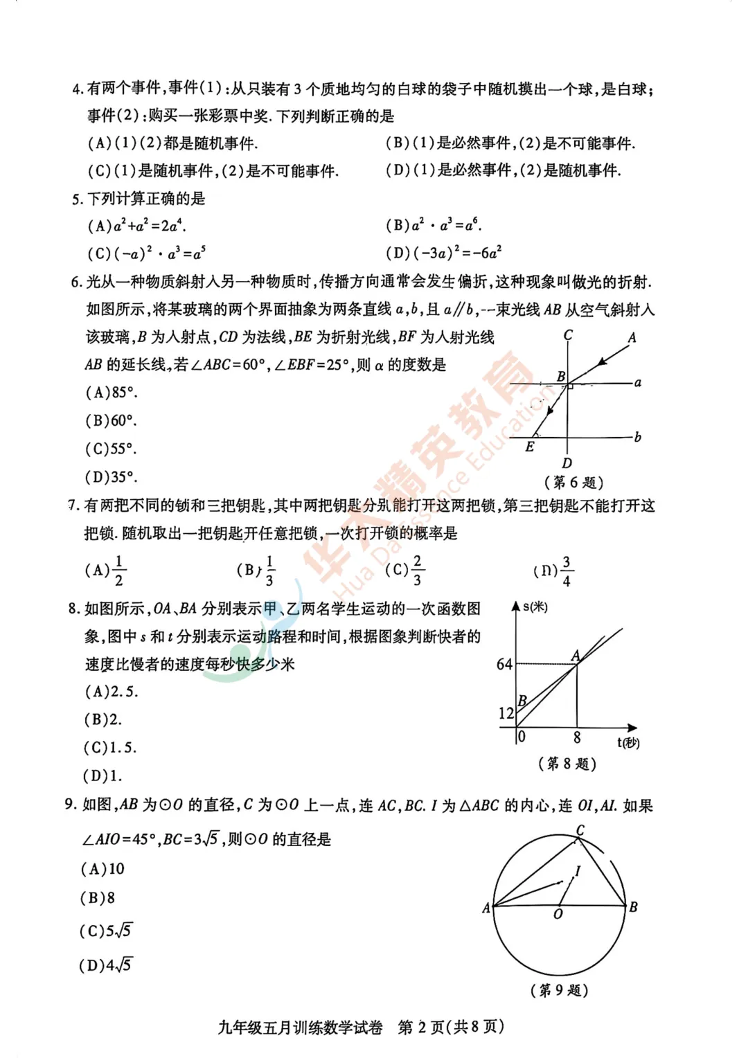 汉阳区2025-2026学年九年级五调试卷汇总 第10张 汉阳区2025-2026学年九年级五调试卷汇总 第10张