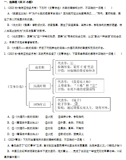 中考语文常考考点 第4张 中考语文常考考点 第4张