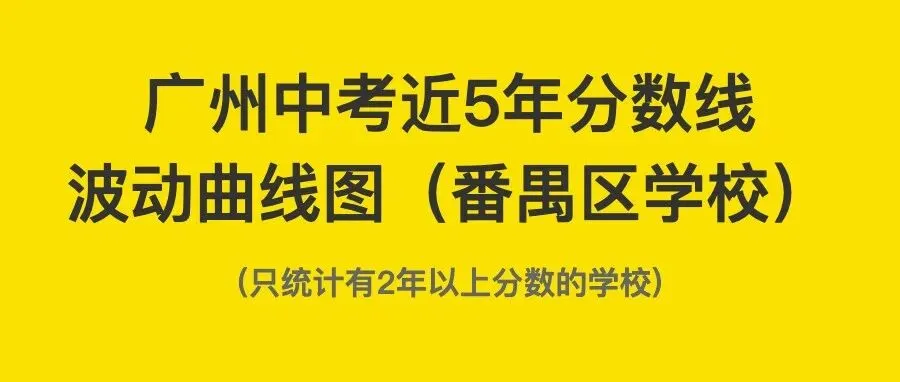 广州中考近5年分数线波动曲线图(番禺区学校) 第1张