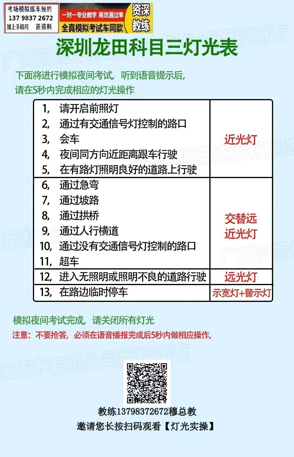 深圳龙田科目三考场模拟考试练车视频最新路线图攻略教程 第10张 深圳龙田科目三考场模拟考试练车视频最新路线图攻略教程 第10张