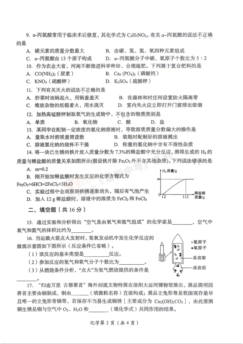 [二模]2026年洛阳市二模试卷(7科全)试卷及参考答案 第36张