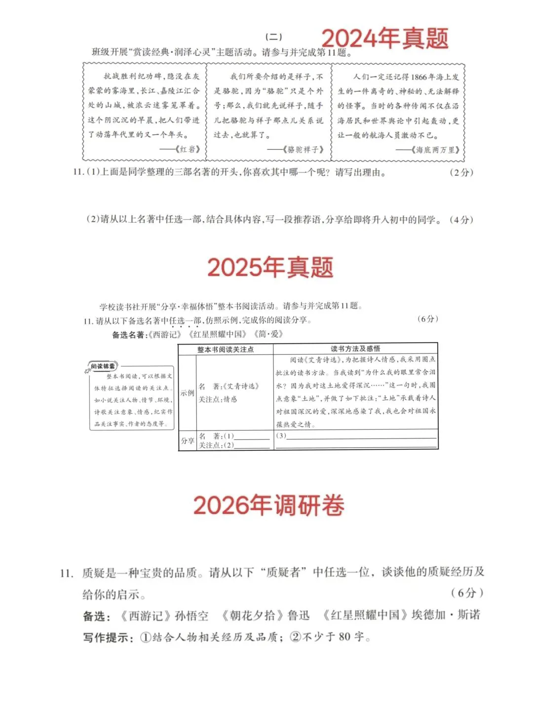 【助力中考·冲刺(二)】文学之约 第7张