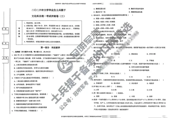 士兵提干真题试卷|25年士兵提干真题考情变化分析及试卷复盘 第1张 士兵提干真题试卷|25年士兵提干真题考情变化分析及试卷复盘 第1张