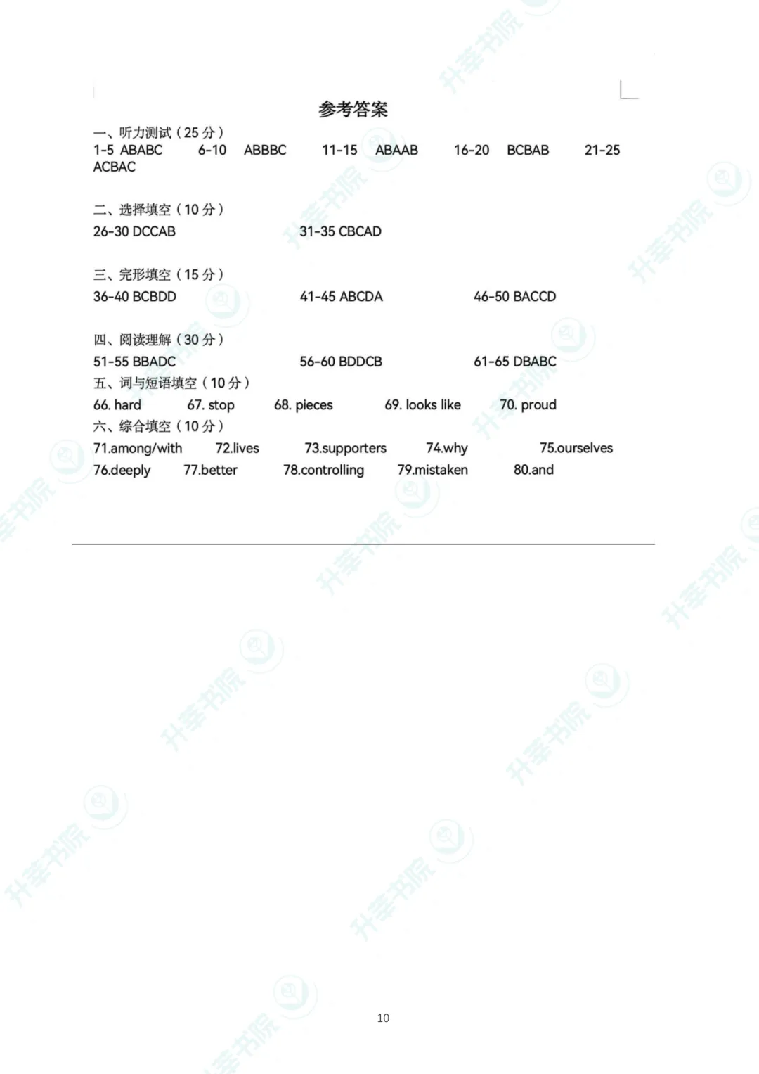 2026年七一华源九下五调数学&英语试卷和答案 第16张 2026年七一华源九下五调数学&英语试卷和答案 第16张