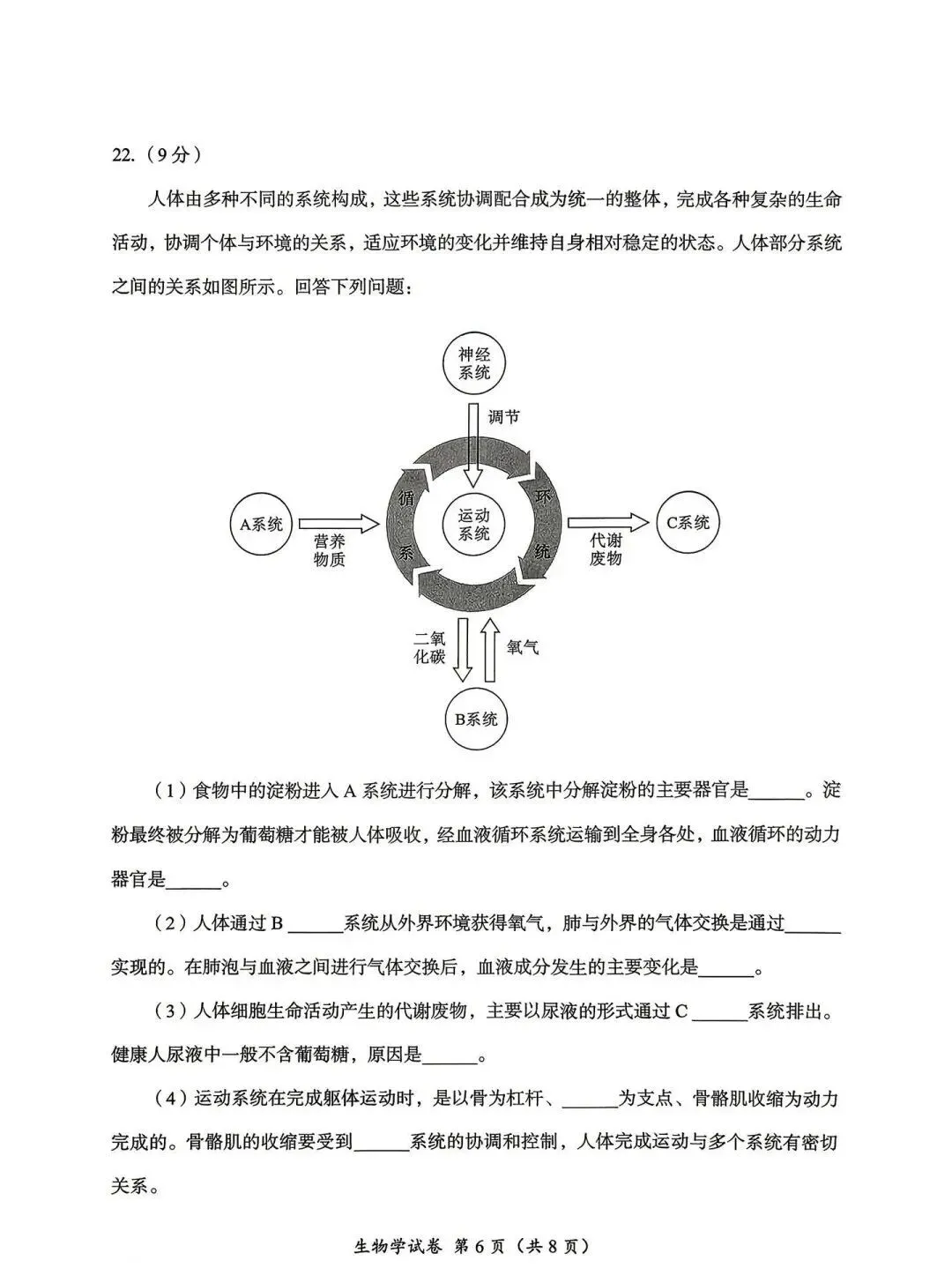 2026年成都市会考真题——生物学(含参考答案) 第5张 2026年成都市会考真题——生物学(含参考答案) 第5张