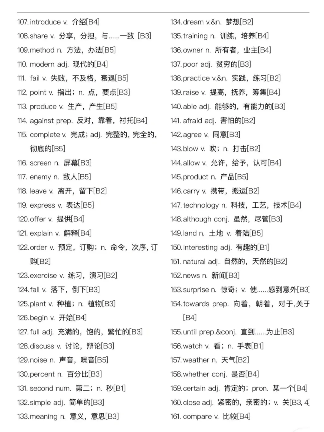 中考高频词汇(中英文对照) 第3张