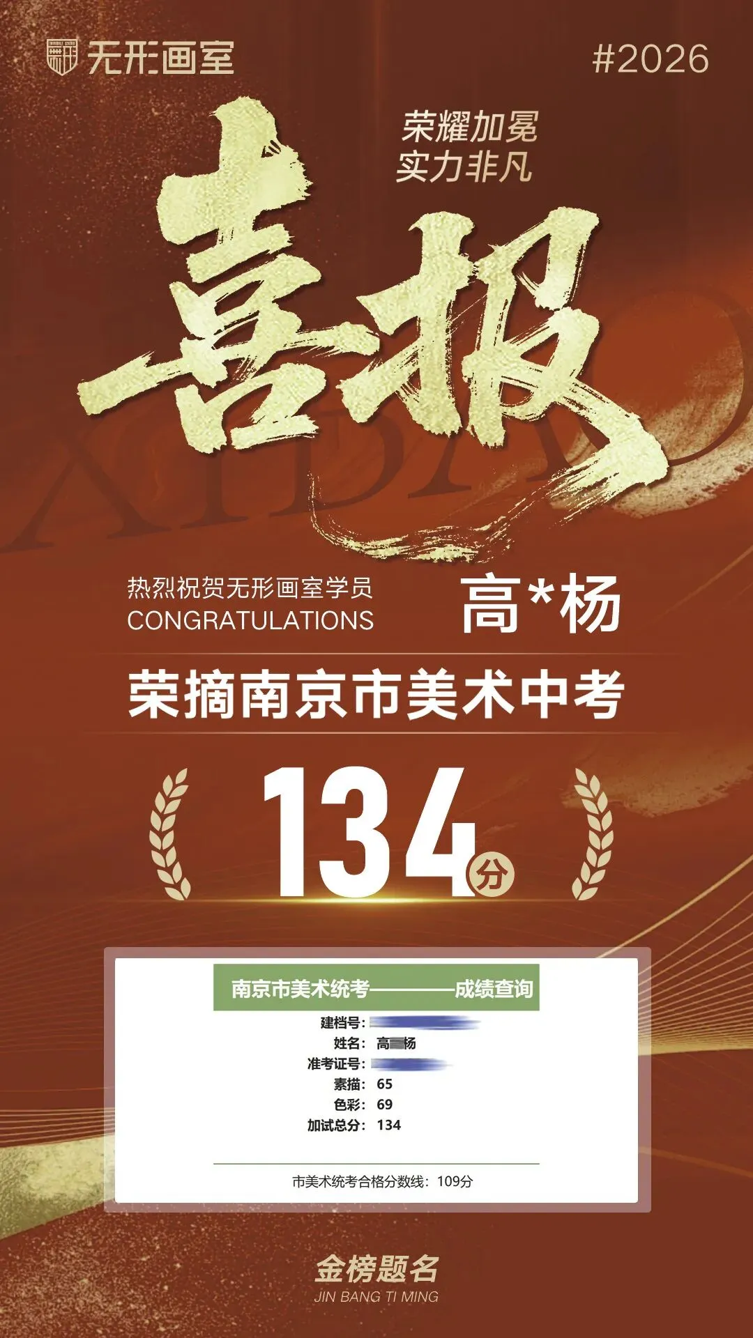 26年无形画室南京美术中考荣耀大捷!连续6年持续领跑! 第17张