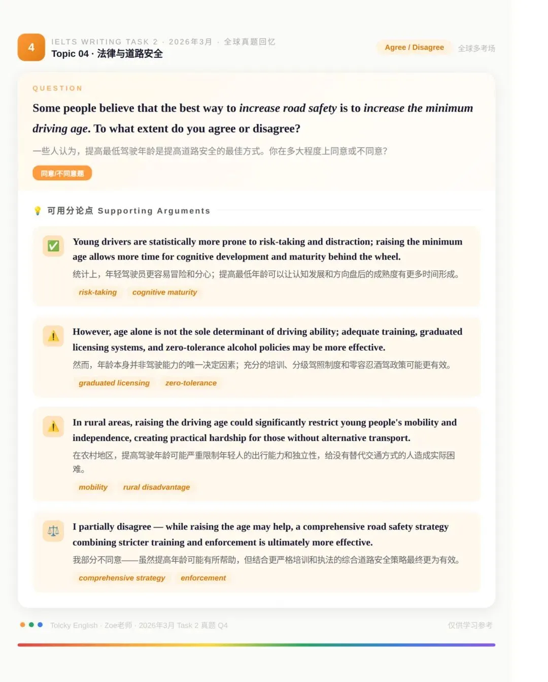 【Task 2真题③】3月全球回忆:交通拥堵、大学费用、强制志愿服务……你会怎么答? 第4张