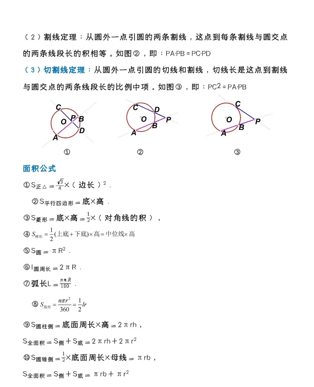 中考复习 | 初中数学公式大全一篇搞定! 第13张 中考复习 | 初中数学公式大全一篇搞定! 第13张