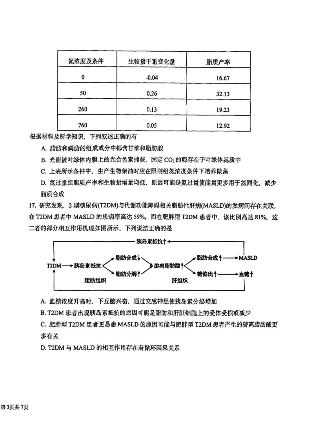 哈九中高三下第四次模拟考试卷+答案【2026】【生物】【高清电子版】 第7张