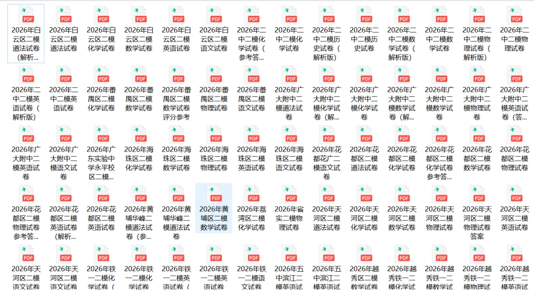 2026年广州中考二模试卷及解析版出炉!黄埔区、省实、白云区、二中、番禺区、广附、海珠区、花都区、荔湾区、天河区、铁一、执信 第10张