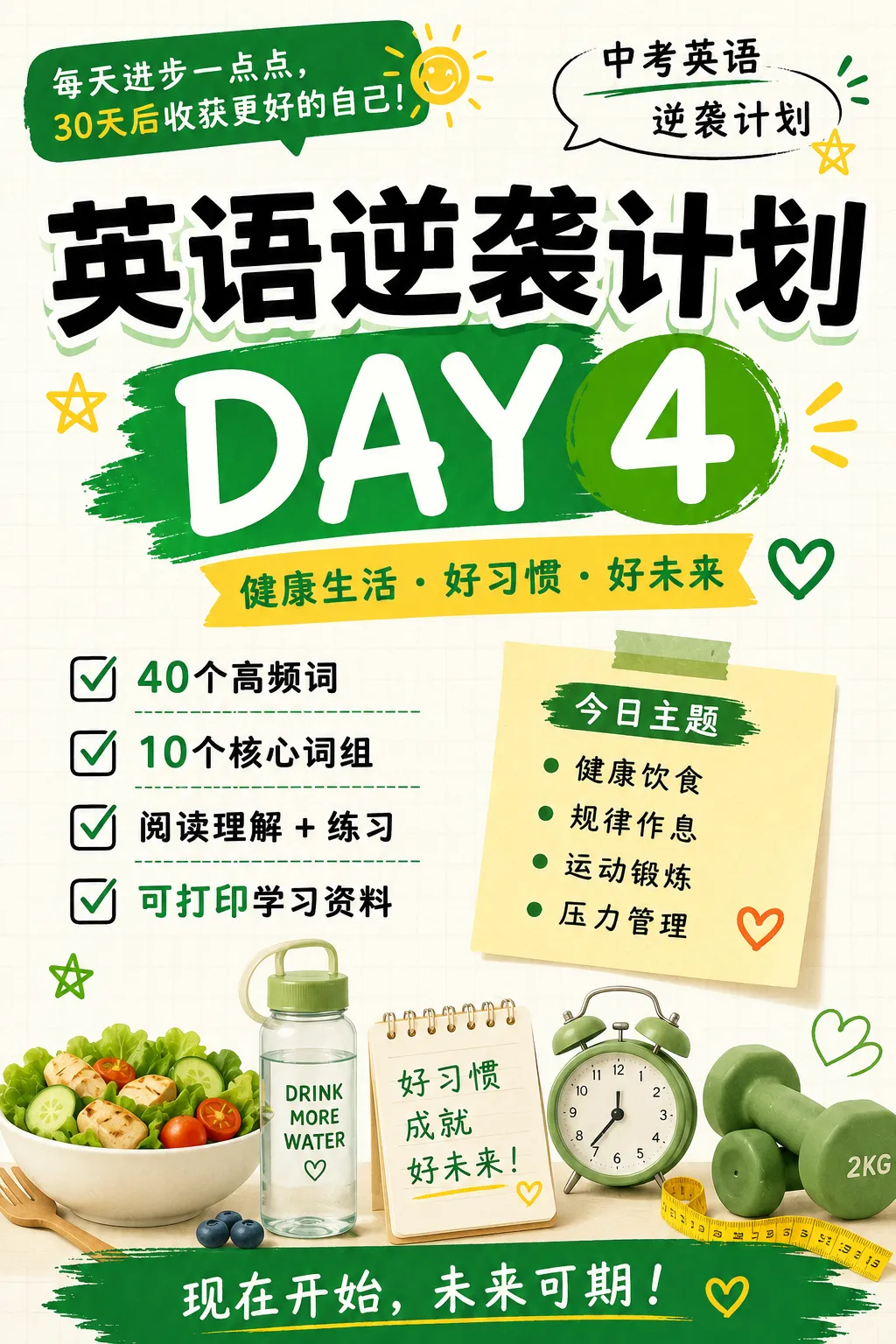 中考英语30天高频巩固计划|DAY4 第1张