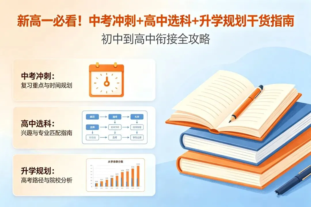 新高一必看!从中考冲刺到高中选科、升学规划,全套干货指南-第3张图片-四季读书网