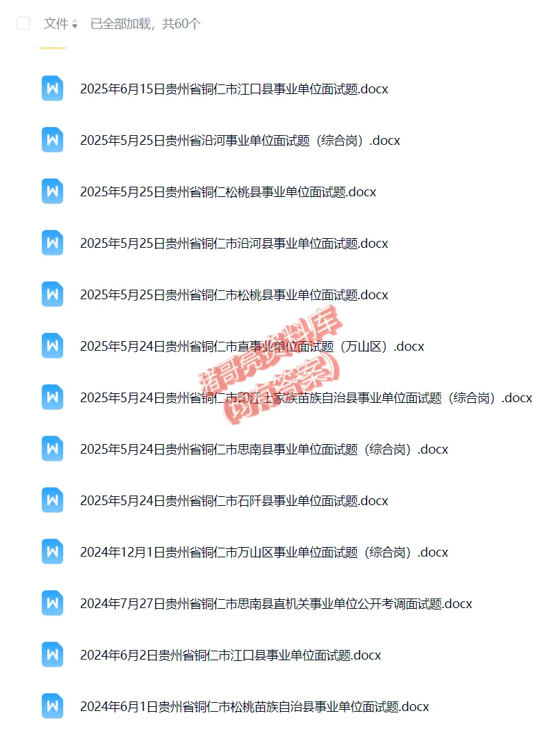 贵州铜仁事业单位事业编历年面试真题题目解析参考答案逐字稿合集资料汇总-第1张图片-四季读书网
