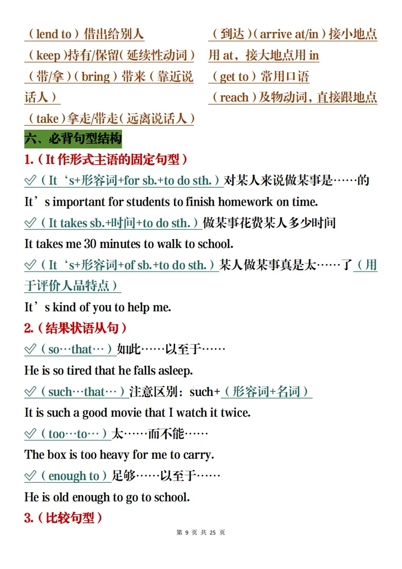 中考英语解题冲刺考前复习含完形填空题分析(可打印)-第9张图片-四季读书网