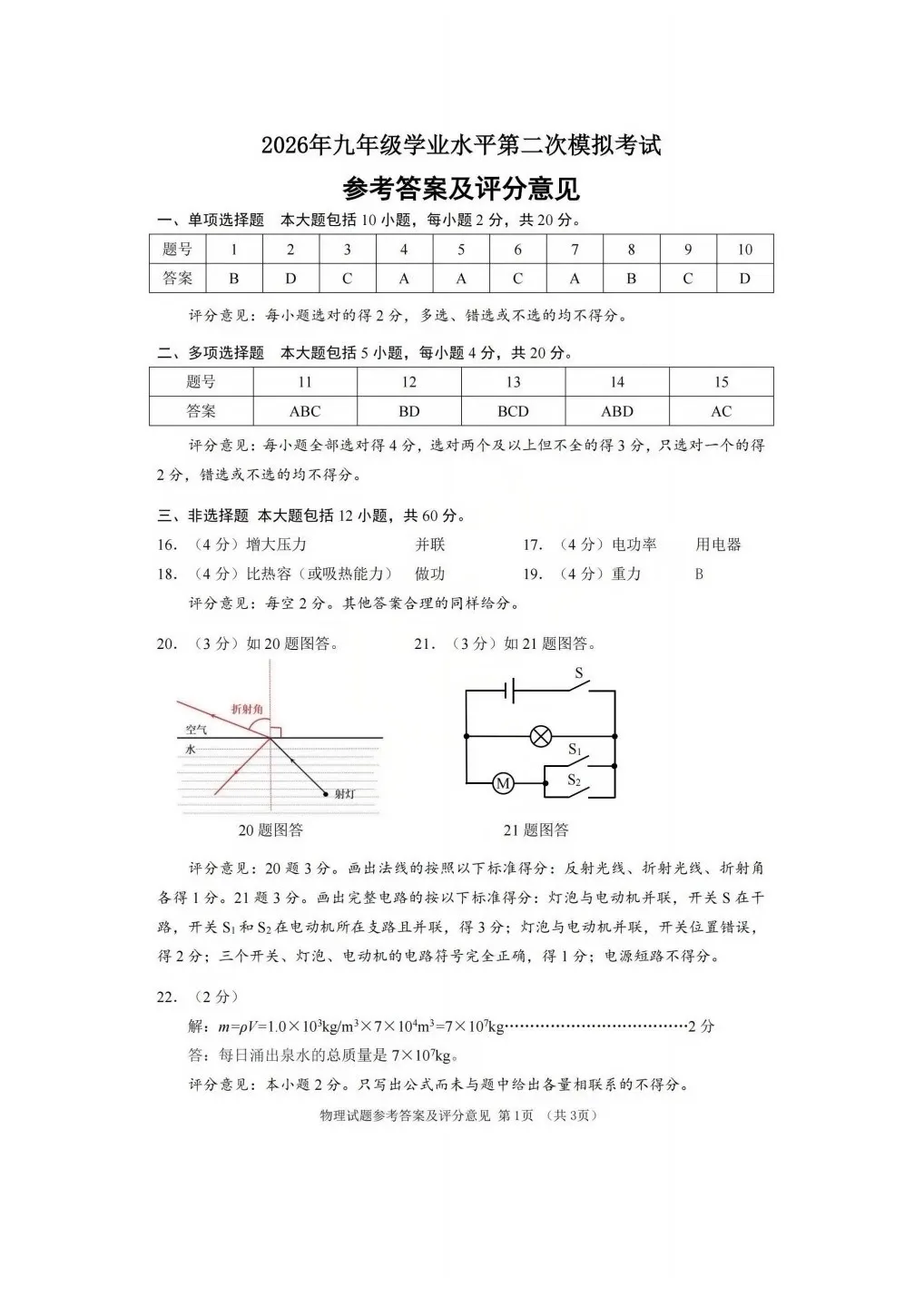 26.5 济南市历下区三模物理试卷及答案-第12张图片-四季读书网 26.5 济南市历下区三模物理试卷及答案-第12张图片-四季读书网