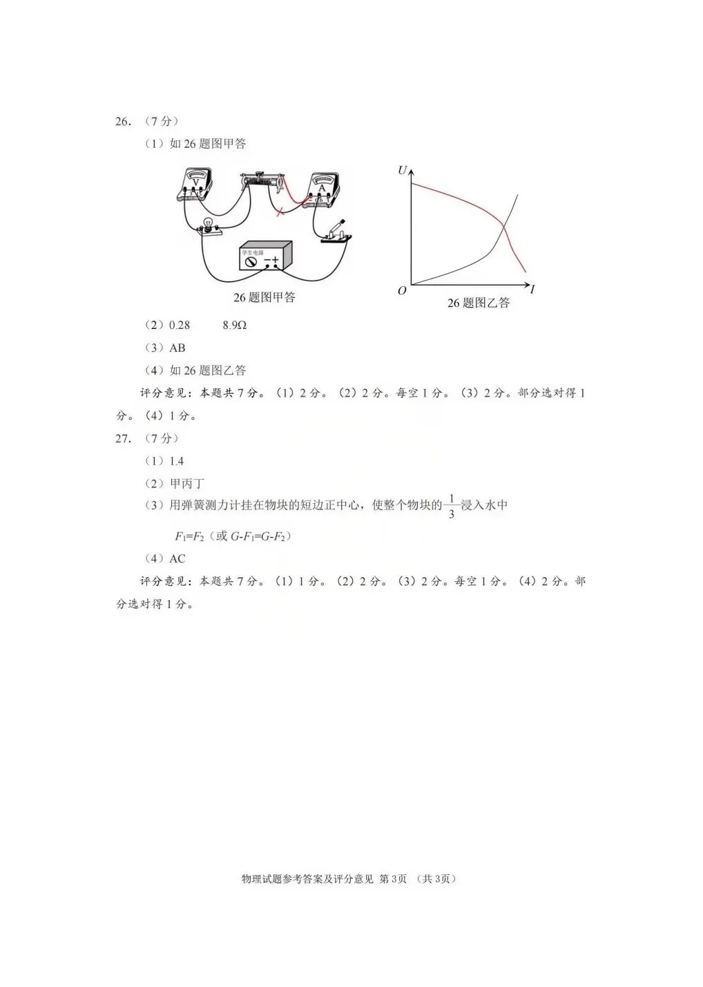 26.5 济南市历下区三模物理试卷及答案-第14张图片-四季读书网 26.5 济南市历下区三模物理试卷及答案-第14张图片-四季读书网