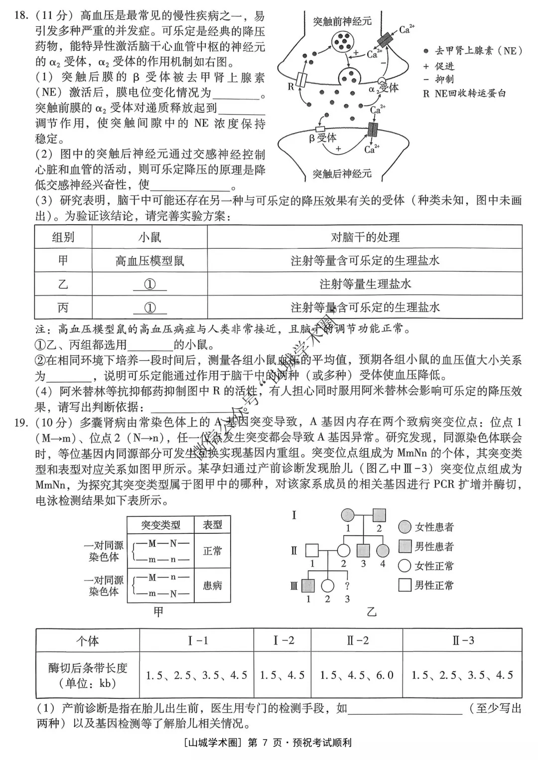 重庆一中高2026届高三5月高考模拟考试生物试题+答案-第8张图片-四季读书网