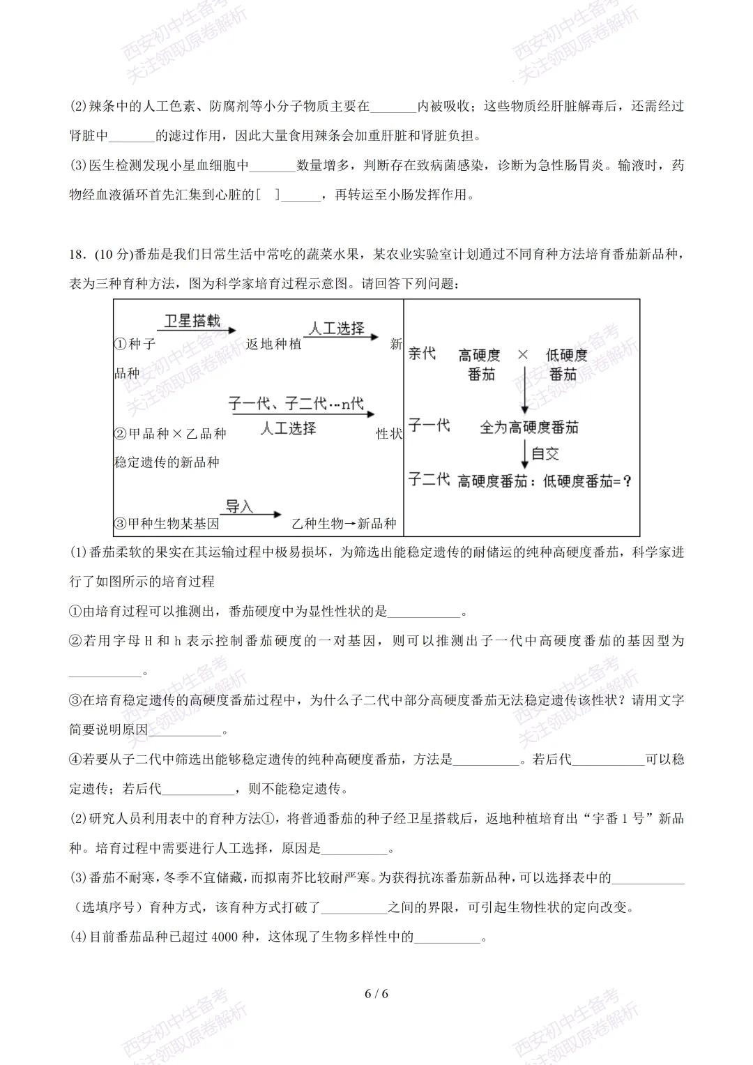 【2026陕西生物中考】考前冲刺押题卷!内含超详细解析-第12张图片-四季读书网 【2026陕西生物中考】考前冲刺押题卷!内含超详细解析-第12张图片-四季读书网