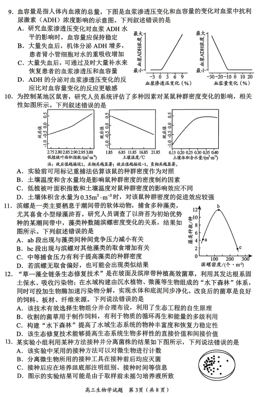 【生物】2026届山东省日照市高三模拟考试(日照三模)试题及答案-第3张图片-四季读书网