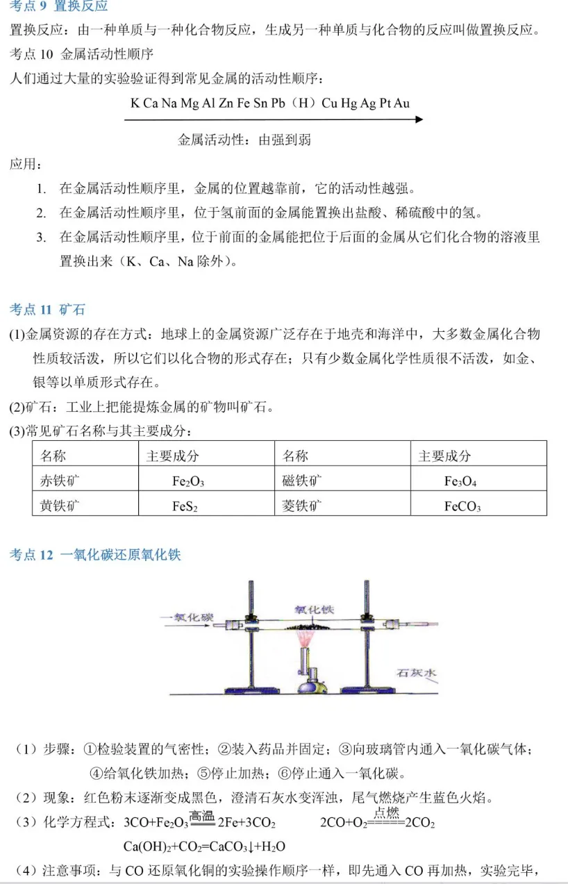 中考化学89个知识点一览-第22张图片-四季读书网
