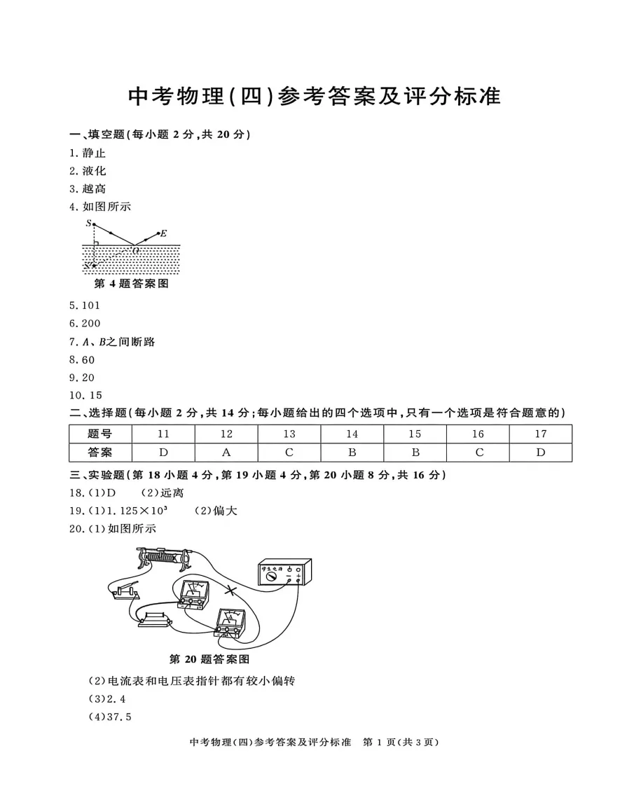 合肥市三十八中2026年中考三模物理试题答案,附高清PDF电子版供下载打印-第5张图片-四季读书网 合肥市三十八中2026年中考三模物理试题答案,附高清PDF电子版供下载打印-第5张图片-四季读书网