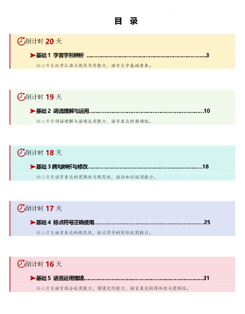 2026 中 考 考 前 20 天 终 极 攻 略(语英历)-第6张图片-四季读书网