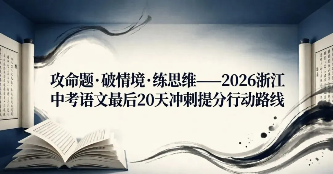 攻命题·破情境·练思维——2026浙江中考语文最后20天冲刺提分行动路线-第1张图片-四季读书网