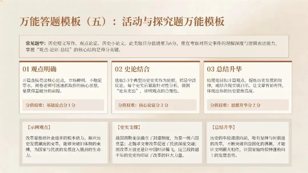 2026安徽中考历史|核心考点+万能答题模板,背完稳拿高分!-第11张图片-四季读书网 2026安徽中考历史|核心考点+万能答题模板,背完稳拿高分!-第11张图片-四季读书网
