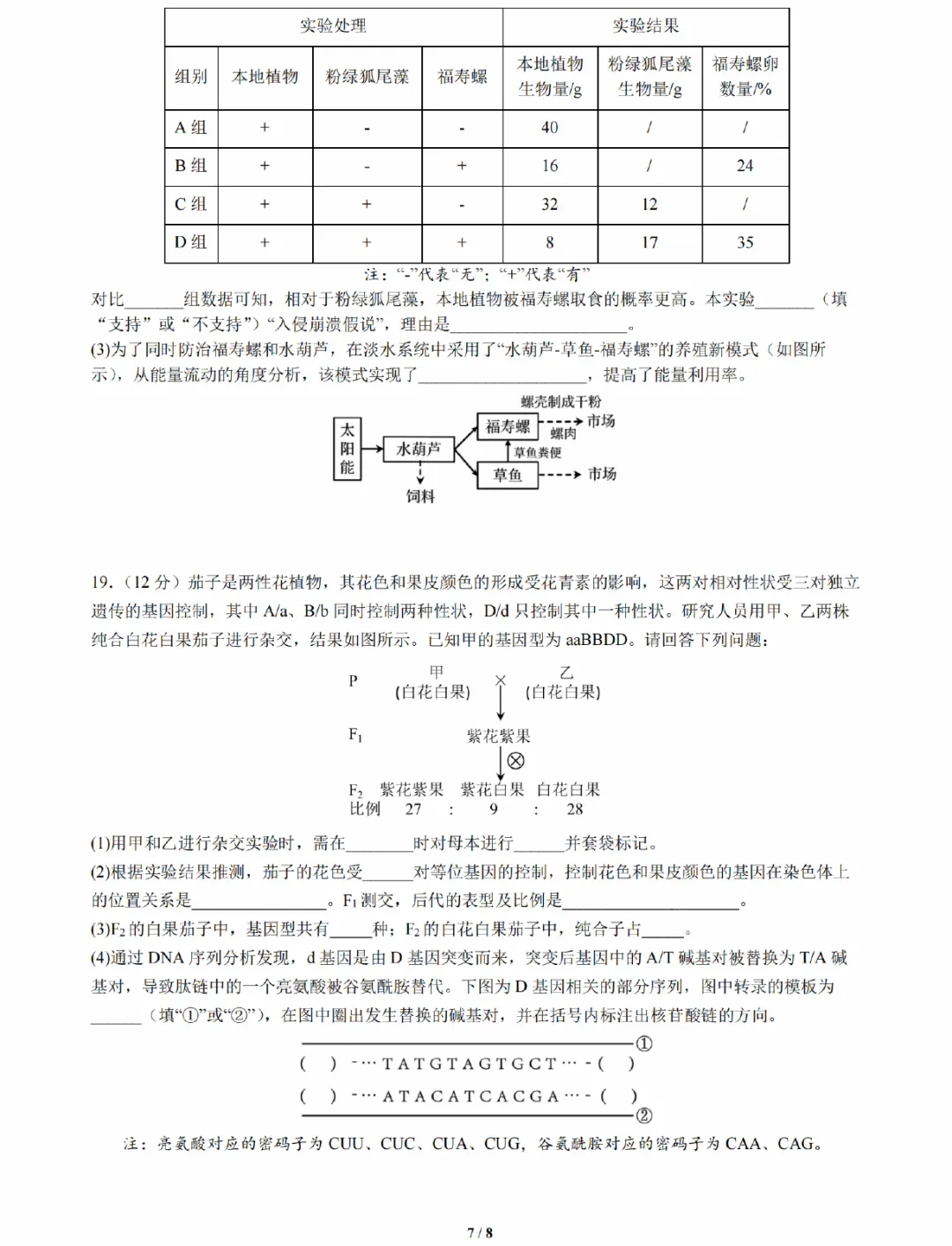 成都七中2026届高三模拟考试生物学试题及答案解析-第9张图片-四季读书网 成都七中2026届高三模拟考试生物学试题及答案解析-第9张图片-四季读书网