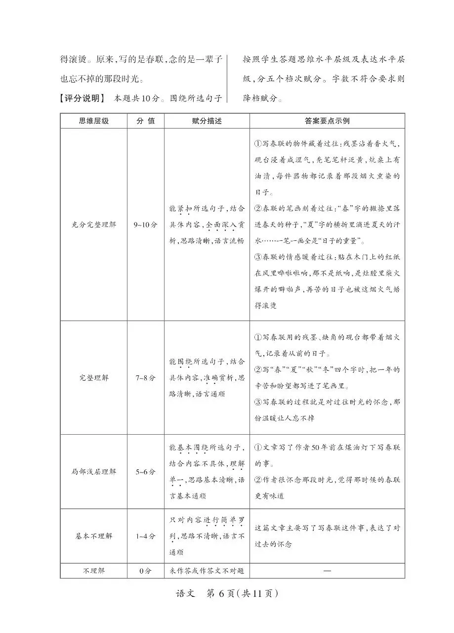 【语文】中考模拟试题(二)-第16张图片-四季读书网
