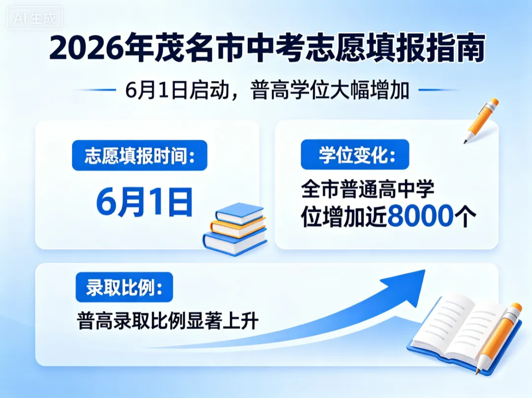 2026茂名中考志愿填报指南:近8000个普高学位增量与降分录取机会-第1张图片-四季读书网