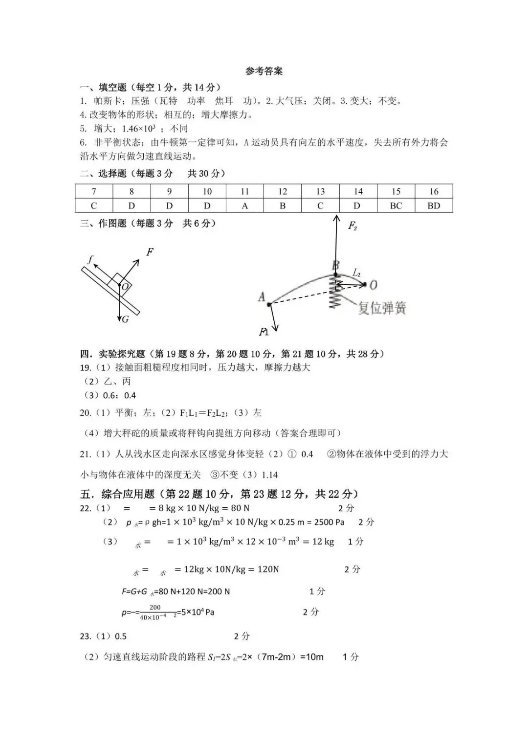 2025 郑州高新区八下期末物理试卷-第7张图片-四季读书网