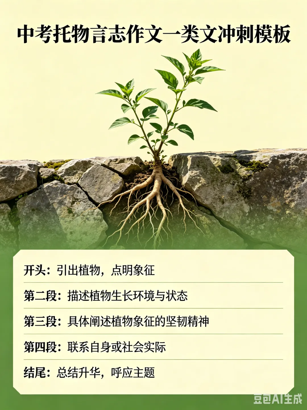 中考托物言志作文|一类文冲刺精细模板-第2张图片-四季读书网 中考托物言志作文|一类文冲刺精细模板-第2张图片-四季读书网