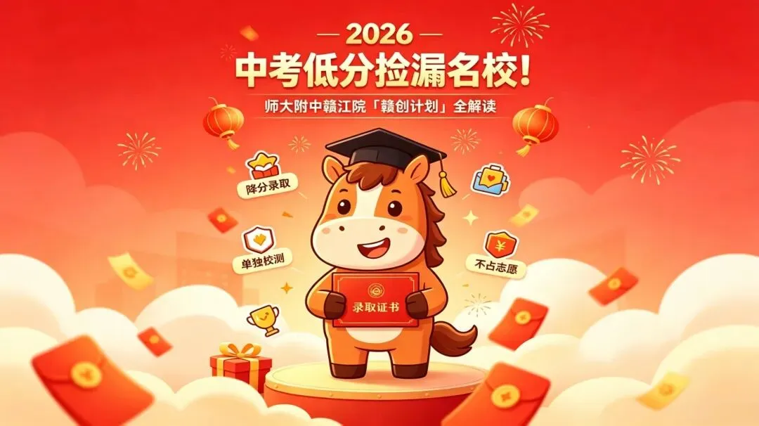 中考低分捡漏名校!师大附中赣江院「赣创计划」全解读|降分录取、单独校测、不占志愿-第2张图片-四季读书网