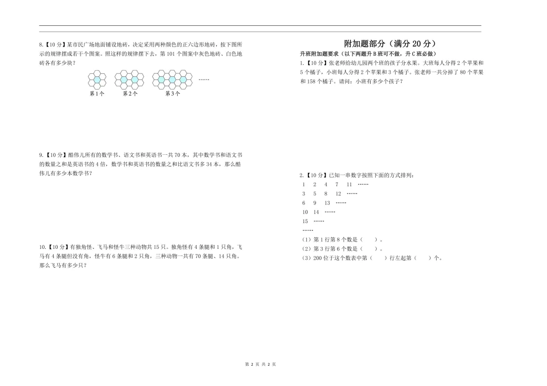 康大高端班测评四年级试卷&答案-第17张图片-四季读书网