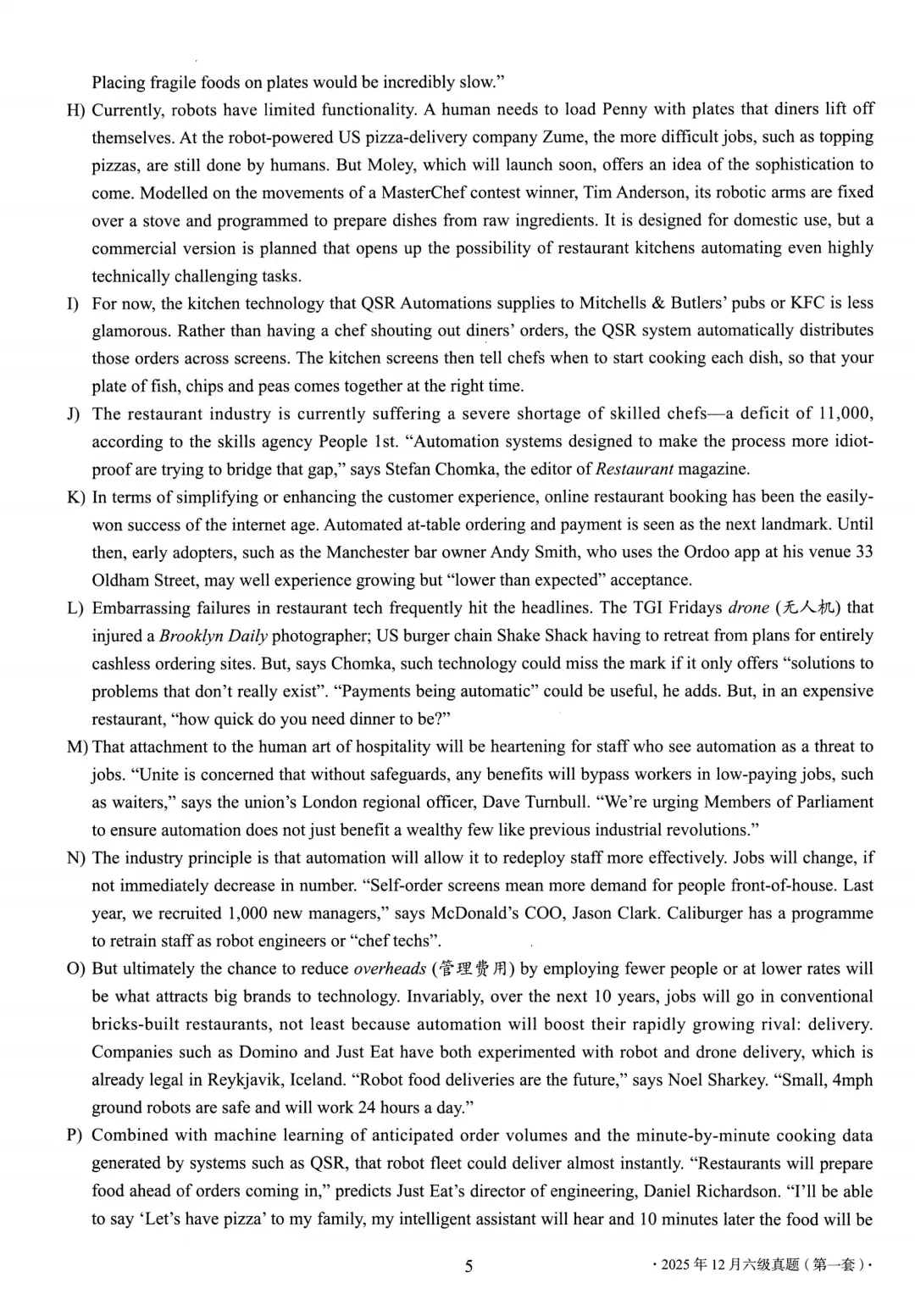 【考级】2025年12月英语六级真题及解析(第1套)-第8张图片-四季读书网 【考级】2025年12月英语六级真题及解析(第1套)-第8张图片-四季读书网