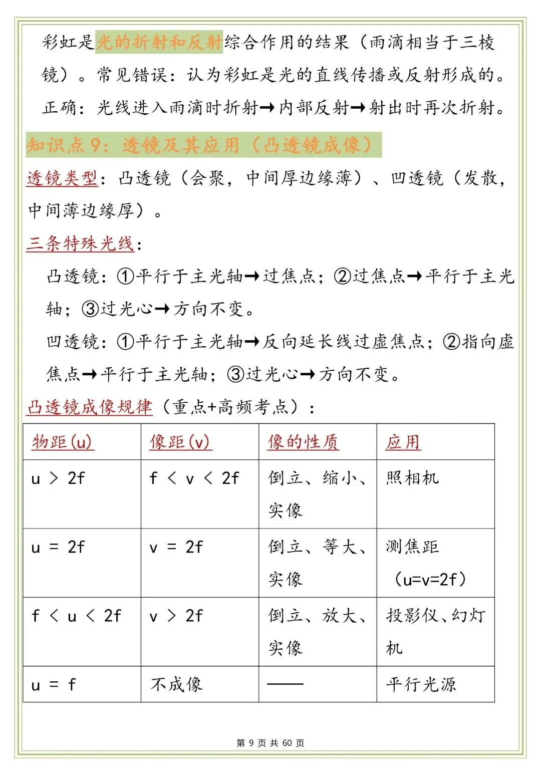 中考物理知识点与易错点梳理,太全了!-第9张图片-四季读书网