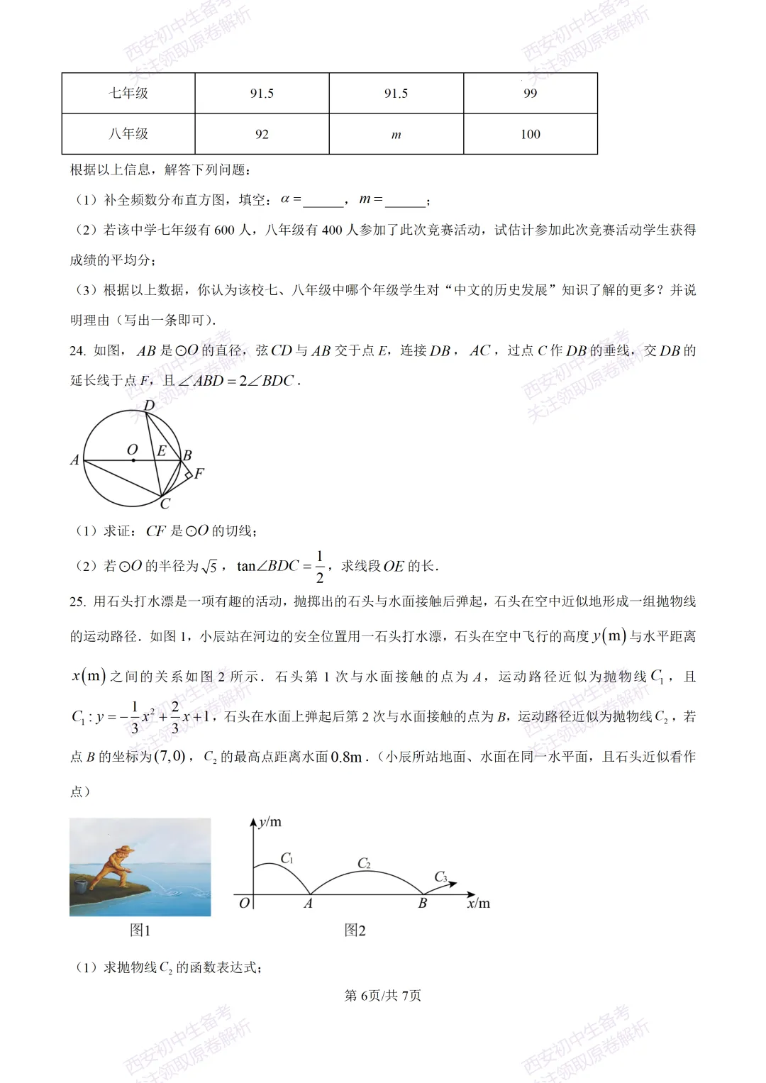 最新全科含答案!西安2026中考模拟:【高新区】九年级六模考试【数学】免费下载-第12张图片-四季读书网 最新全科含答案!西安2026中考模拟:【高新区】九年级六模考试【数学】免费下载-第12张图片-四季读书网