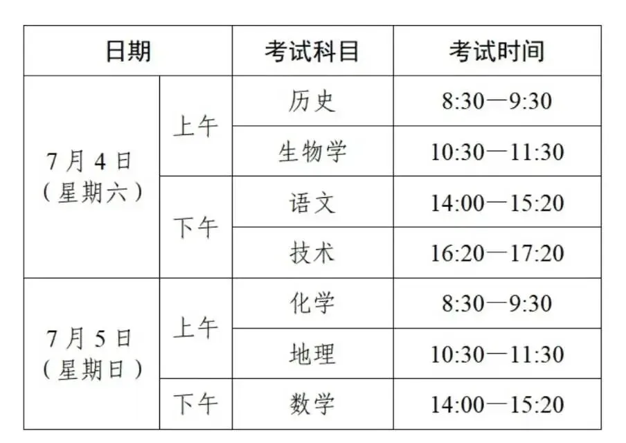 中考、高中学考模拟考及中考、高中学考日程安排汇总-第26张图片-四季读书网