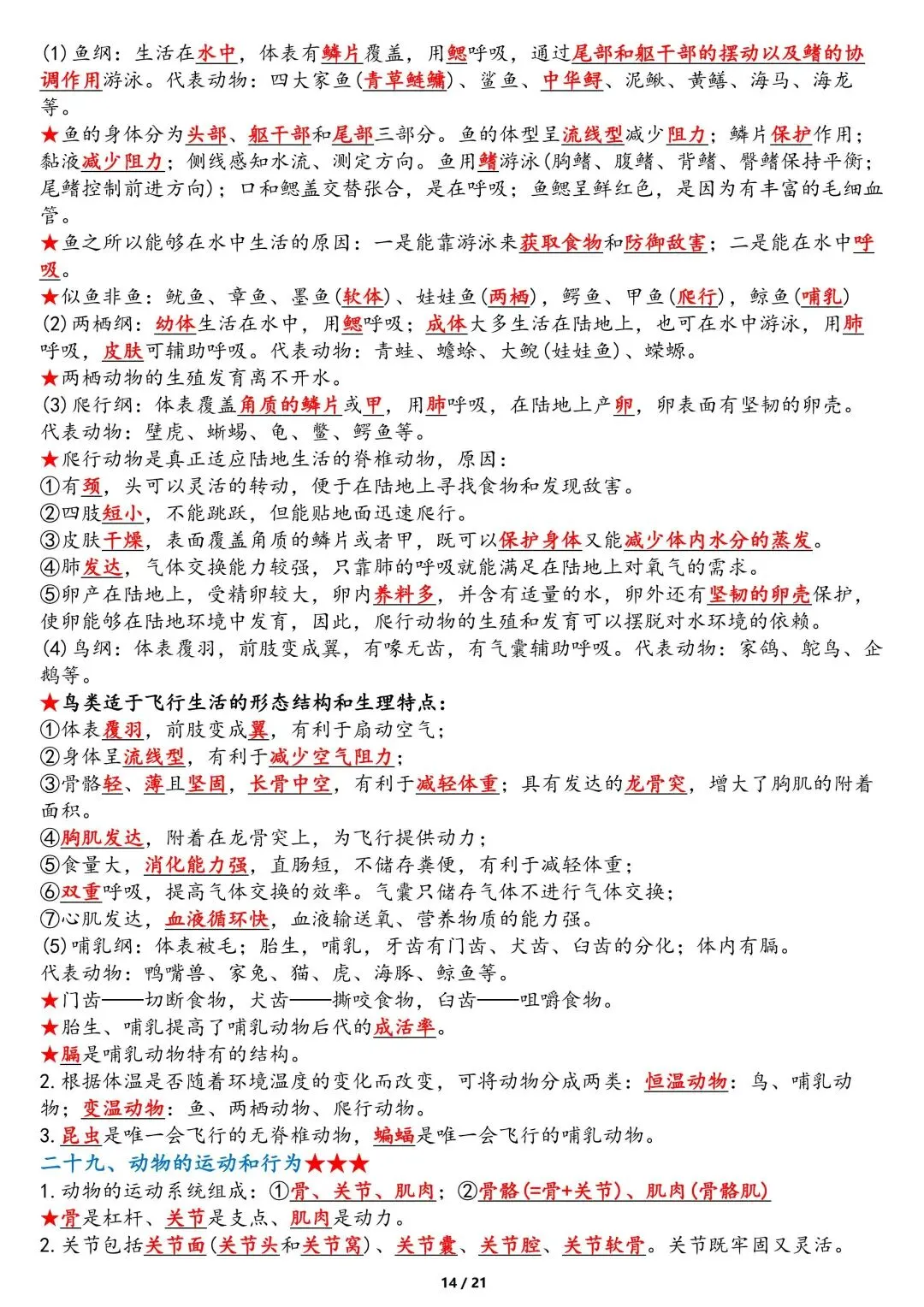 中考生物重点知识点-第14张图片-四季读书网