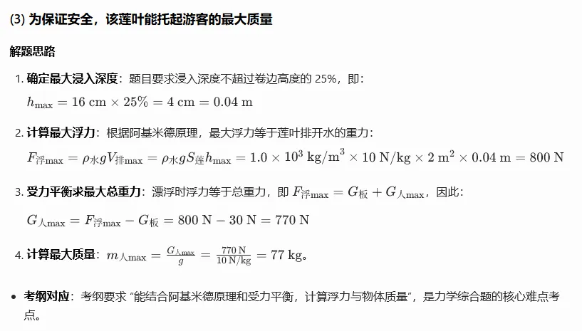 2026中考物理压轴题系列(二十一):固体压强、液体压强、浮力与受力平衡-第5张图片-四季读书网 2026中考物理压轴题系列(二十一):固体压强、液体压强、浮力与受力平衡-第5张图片-四季读书网