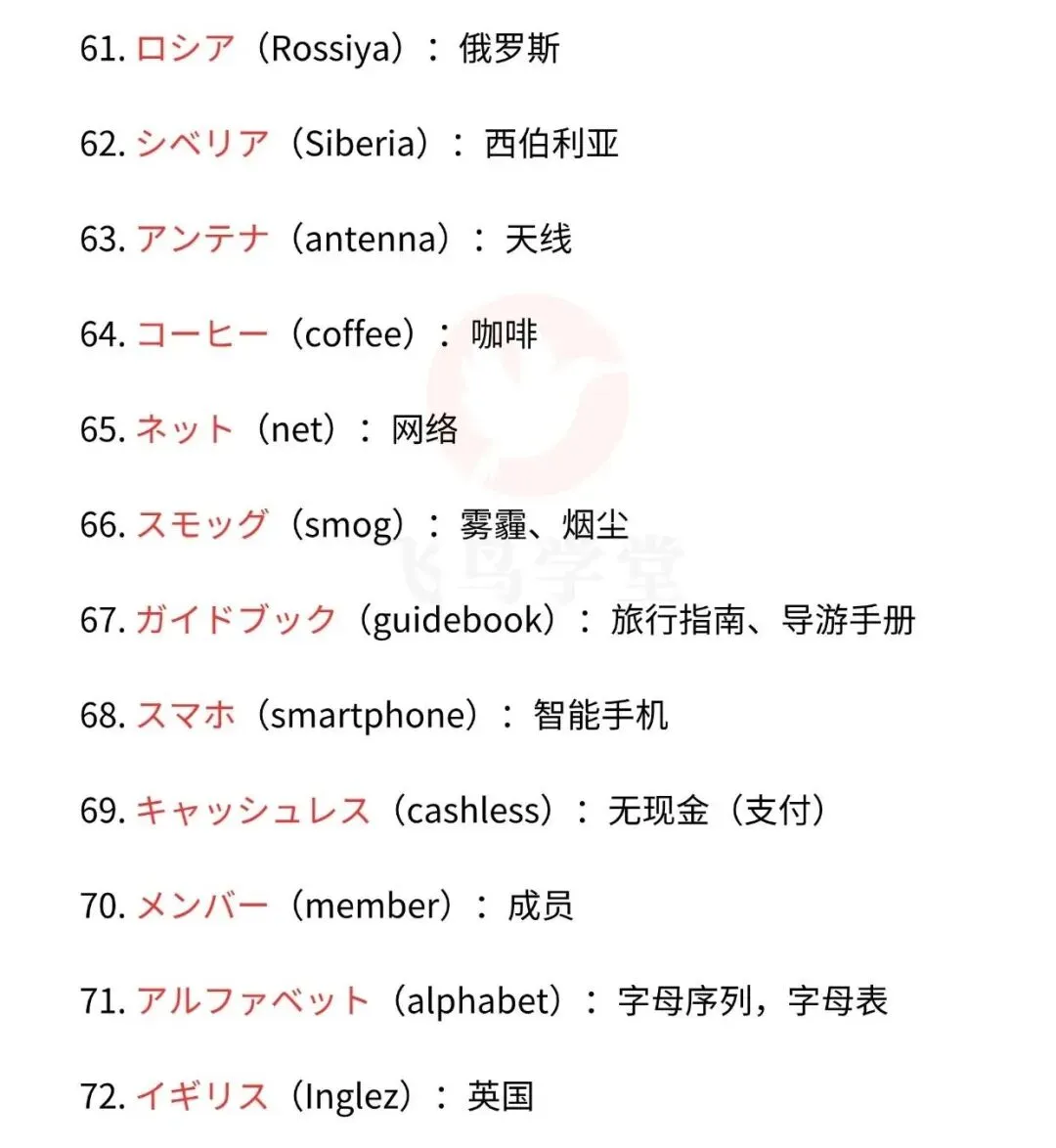 考前速看!近5年高考日语真题中外来语汇总-第8张图片-四季读书网