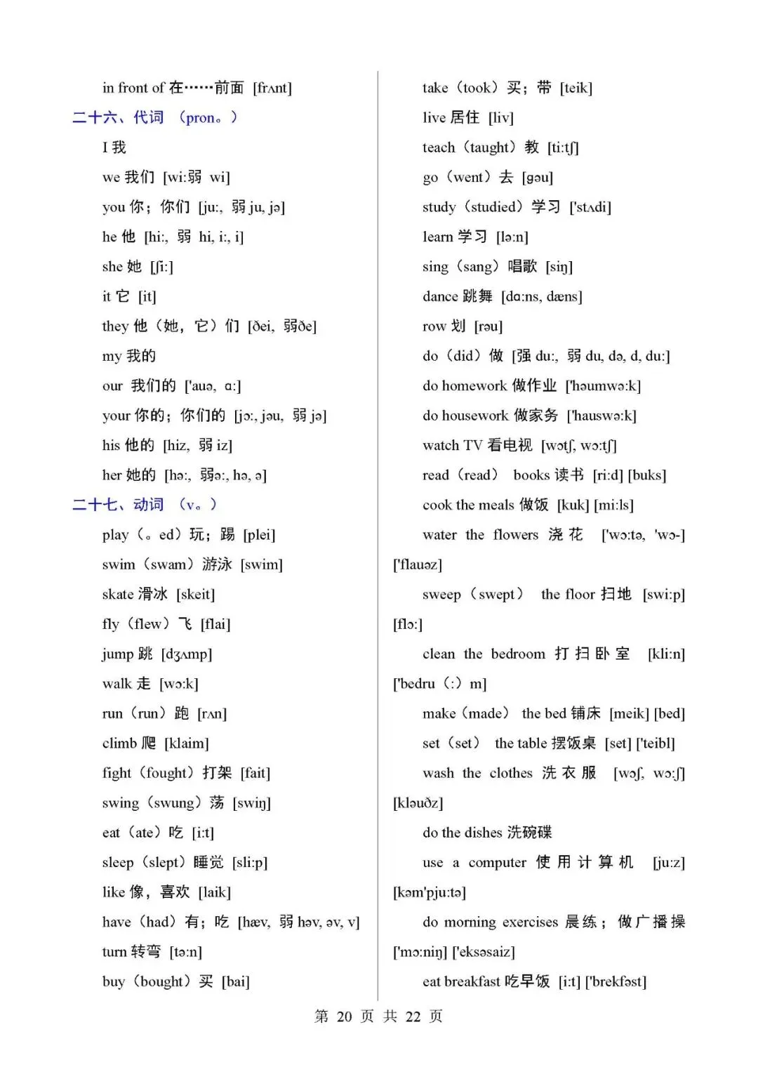 中考应知应会3500个英语单词分类大全-第20张图片-四季读书网