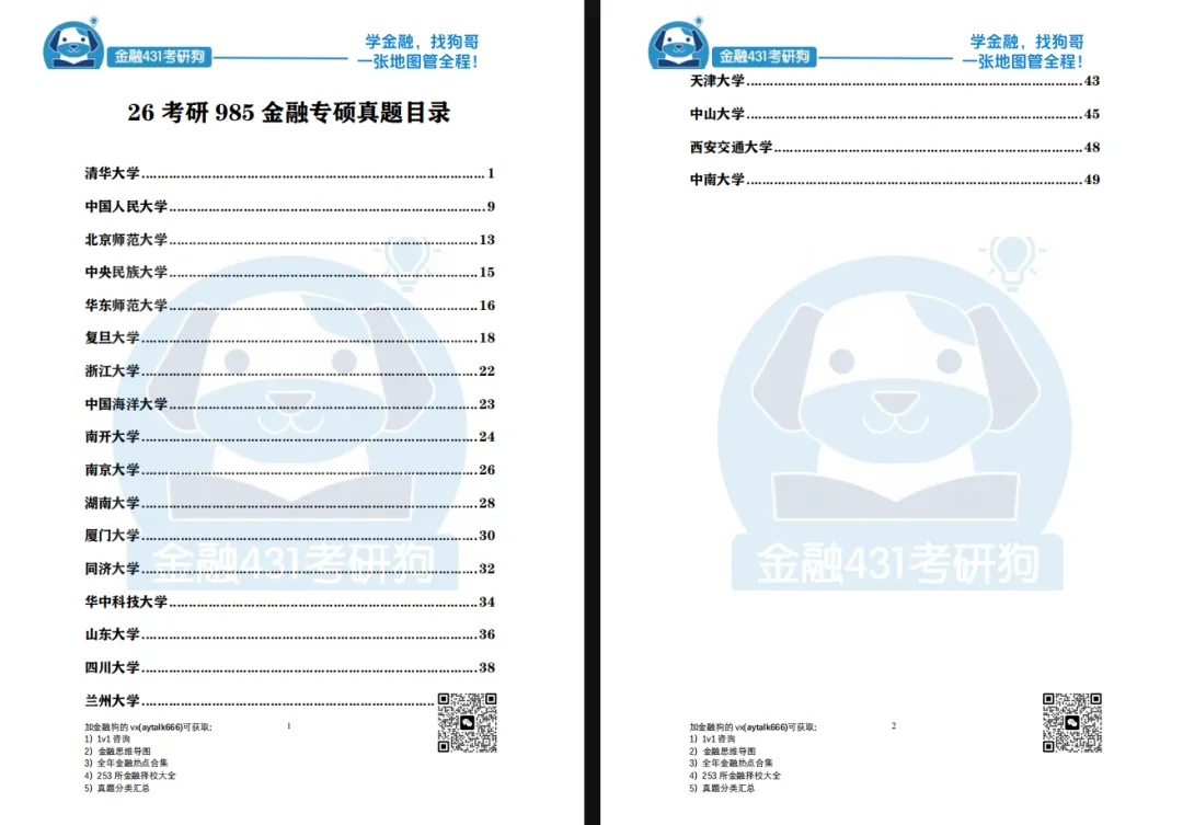 金融专硕考研百校真题,今年决定,免费送!-第5张图片-四季读书网